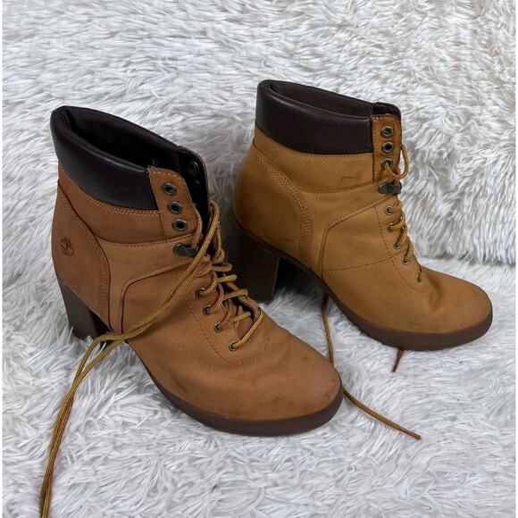 Timberland Women's Size 8.5 Camdale Field High Hell Boot Lace Up Brown A1KD3 - Picture 1 of 14